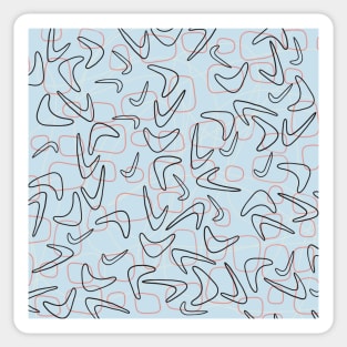 Retro Boomerang Pattern Sticker